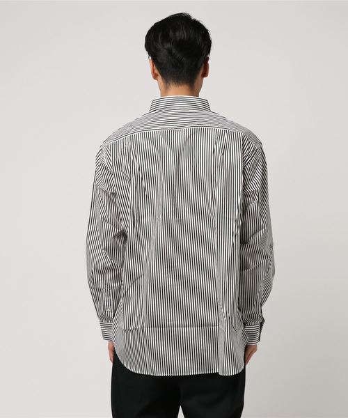 L&H（エルアンドエイチ）の「ストライプルーズシャツ（シャツ/ブラウス・メンズ・ブラック/ネイビー・MEDIUM/LARGE）」の3枚目の写真