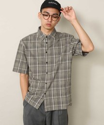 DEVEAUX チェック半袖シャツ