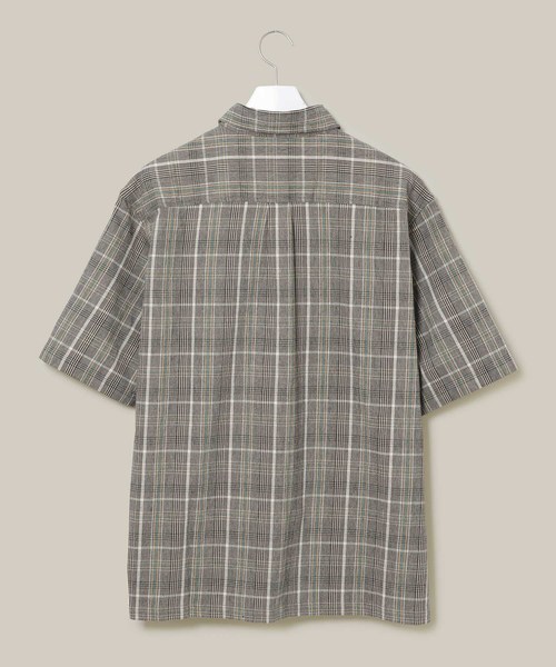 ADAM ET ROPE'（アダムエロペ）の「DEVEAUX チェック半袖シャツ（シャツ/ブラウス・メンズ・ベージュ/グレー・M/L）」の9枚目の写真