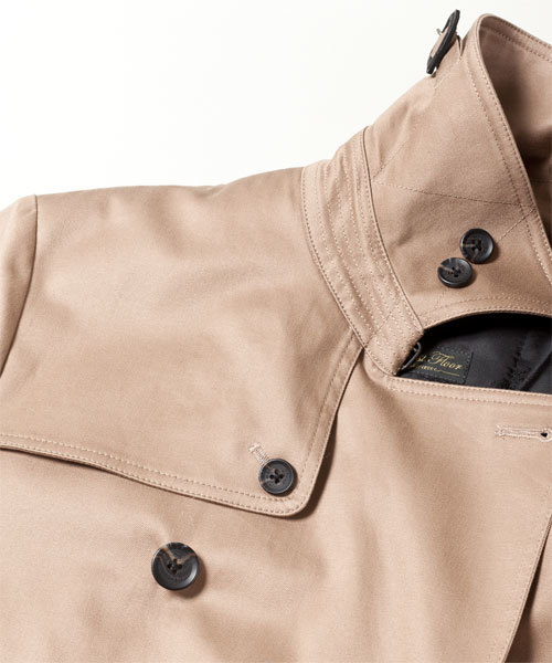 NANO universe（ナノユニバース）の「ロングダブルトレンチコート（トレンチコート・メンズ・ブラック/ベージュ/カーキ・SMALL/MEDIUM/LARGE）」の12枚目の写真