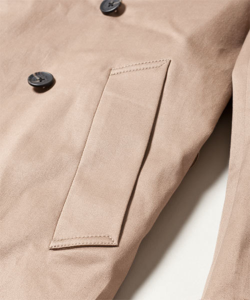 NANO universe（ナノユニバース）の「ロングダブルトレンチコート（トレンチコート・メンズ・ブラック/ベージュ/カーキ・SMALL/MEDIUM/LARGE）」の14枚目の写真