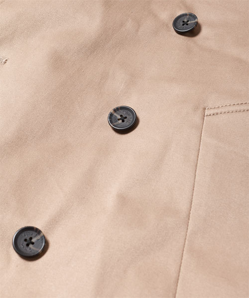 NANO universe（ナノユニバース）の「ロングダブルトレンチコート（トレンチコート・メンズ・ブラック/ベージュ/カーキ・SMALL/MEDIUM/LARGE）」の15枚目の写真