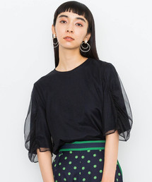 【MUVEIL】トリコットレイヤードTシャツ