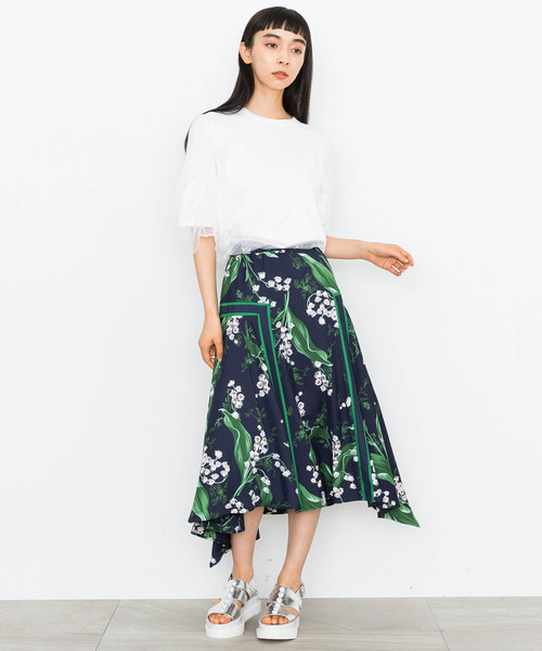 MUVEIL（ミュベール）の「【MUVEIL】トリコットレイヤードTシャツ（Tシャツ/カットソー・レディース・ホワイト/ネイビー/グレー・38/36）」の12枚目の写真