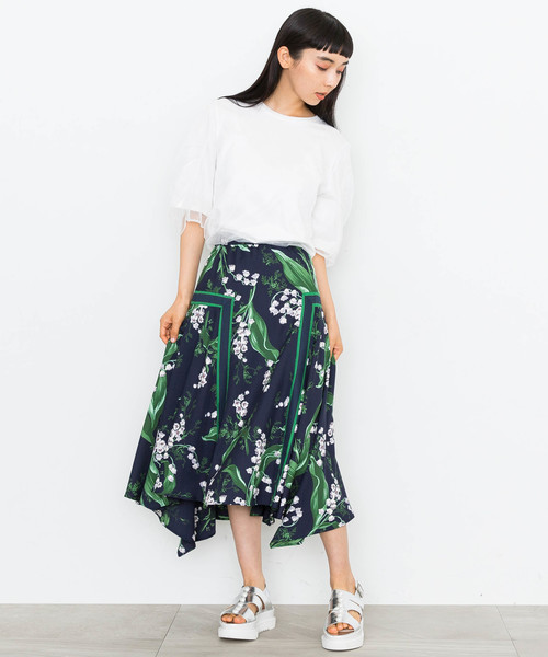 MUVEIL（ミュベール）の「【MUVEIL】トリコットレイヤードTシャツ（Tシャツ/カットソー・レディース・ホワイト/ネイビー/グレー・38/36）」の13枚目の写真