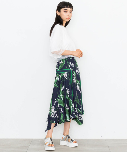 MUVEIL（ミュベール）の「【MUVEIL】トリコットレイヤードTシャツ（Tシャツ/カットソー・レディース・ホワイト/ネイビー/グレー・38/36）」の14枚目の写真