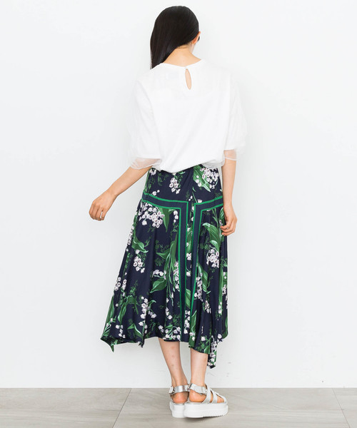 MUVEIL（ミュベール）の「【MUVEIL】トリコットレイヤードTシャツ（Tシャツ/カットソー・レディース・ホワイト/ネイビー/グレー・38/36）」の15枚目の写真