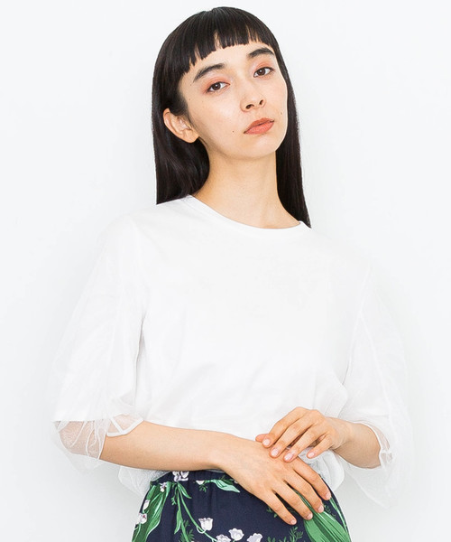 MUVEIL（ミュベール）の「【MUVEIL】トリコットレイヤードTシャツ（Tシャツ/カットソー・レディース・ホワイト/ネイビー/グレー・38/36）」の17枚目の写真