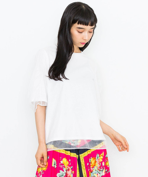 MUVEIL（ミュベール）の「【MUVEIL】トリコットレイヤードTシャツ（Tシャツ/カットソー・レディース・ホワイト/ネイビー/グレー・38/36）」の18枚目の写真