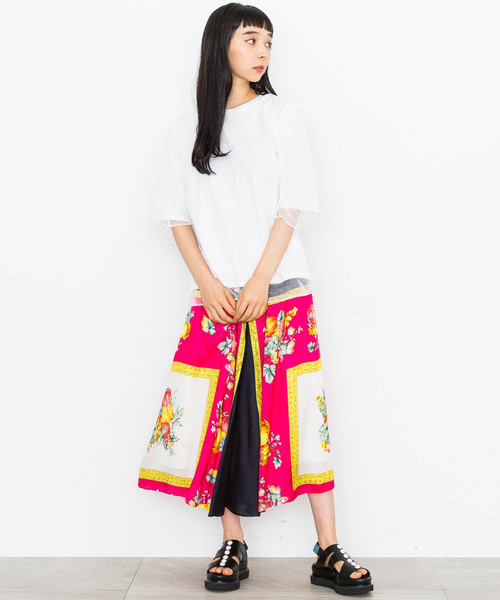 MUVEIL（ミュベール）の「【MUVEIL】トリコットレイヤードTシャツ（Tシャツ/カットソー・レディース・ホワイト/ネイビー/グレー・38/36）」の19枚目の写真