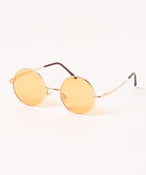 ARCHIVER（アーカイバ）の「【Sp】メタルフレーム　ラウンドデザイングラス（サングラス・レディース・ブラック/ダークブラウン/パープル/ブラウン/ピンク/シルバー/ゴールド/ブルー/グリーン/ブラック系その他/ブラック系その他2/オレンジ/ライトグレー・FREE）」の4枚目の写真