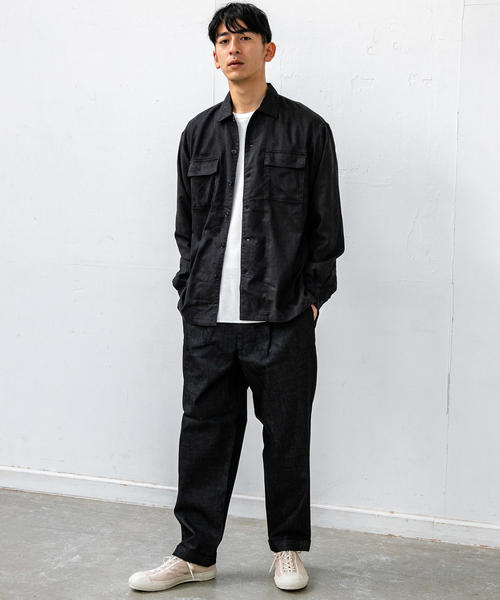 green label relaxing（グリーンレーベルリラクシング）の「SC ドライワッフル クルー カットソー LS ＜機能性 / 吸水速乾＞（Tシャツ/カットソー・メンズ・マスタード/ホワイト/ブラック/グレー/モカ・XL/XXL/L/XS/S/M）」の16枚目の写真