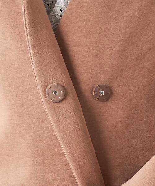 natural couture（ナチュラルクチュール）の「ノーカラーおしゃれコート（その他アウター・レディース・ライトグレー/ミント/キャメル/グレイッシュベージュ・FREE）」の9枚目の写真