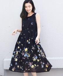 PICCIN | 【WEB限定】パネルフラワーロングワンピース(ワンピース)