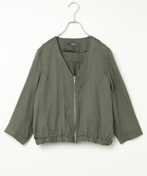 VENCEEXCHANGE | リヨセルVネックブルゾン(ノーカラージャケット)