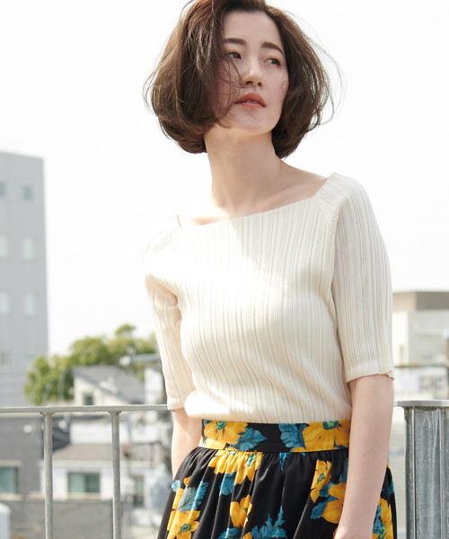 ROPE' PICNIC(ロペピクニック)の「スクエアネックプルオーバー(ニット/セーター)」|キナリ