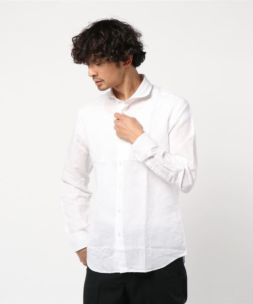 EDIFICE（エディフィス）の「MONTI C/Li カッタウェイ シャツ（シャツ/ブラウス・メンズ・ブルー/スカイブルー/ブルー系その他/ホワイト・LARGE/SMALL/MEDIUM/X-LARGE）」の5枚目の写真