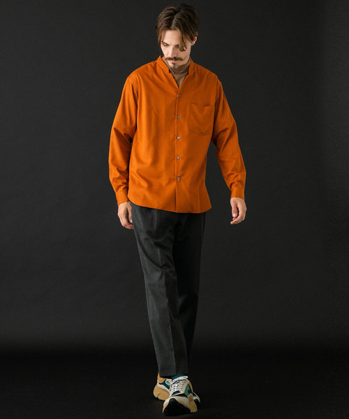 UNITED TOKYO（ユナイテッドトウキョウ）の「Vネックロングスリーブシャツ（シャツ/ブラウス・メンズ・ブラック/オレンジ/グリーン/グレイッシュベージュ/ホワイト・1/2/3）」の20枚目の写真