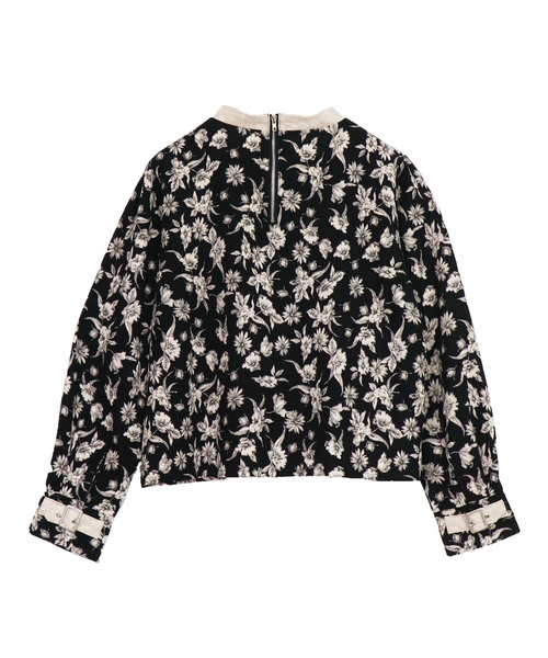 &g'aime（アンジェム）の「【&g'aime】レザー×花柄ブラウス（シャツ/ブラウス・レディース・ブラック/オフホワイト・FREE）」の16枚目の写真