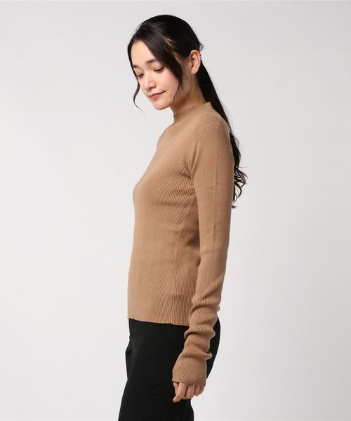 CLANE ブラウン ニットセーター CLANE（クラネ）の「HIGH-NECK RIB KNIT（ニット/セーター）」 - WEAR