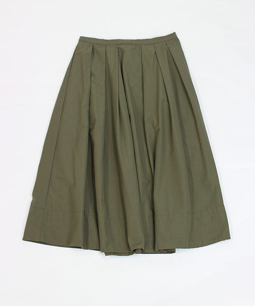 ELFORBR(エルフォーブル)の「ナイロンタフタタックミドルスカート(スカート・レディース・カーキ/ブラック・38/36)」の5枚目の写真