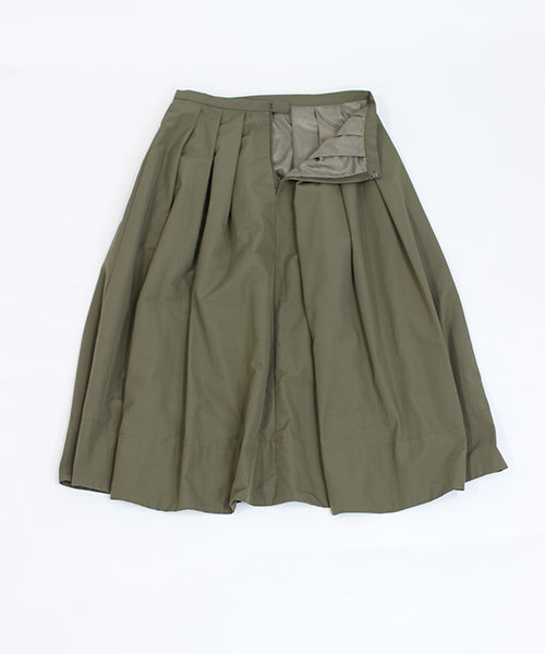 ELFORBR(エルフォーブル)の「ナイロンタフタタックミドルスカート(スカート・レディース・カーキ/ブラック・38/36)」の4枚目の写真
