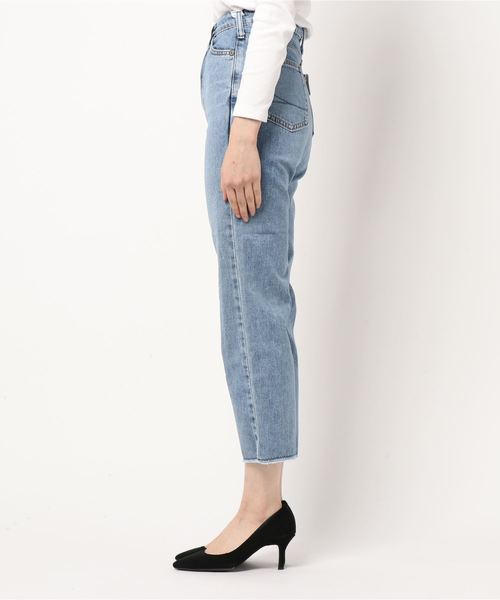 PAGEBOY(ページボーイ)の「【SOMETHING × PAGEBOY】別注スプーンクロップ(デニムパンツ・レディース・オフホワイト/サックスブルー・25inch/26inch)」の16枚目の写真