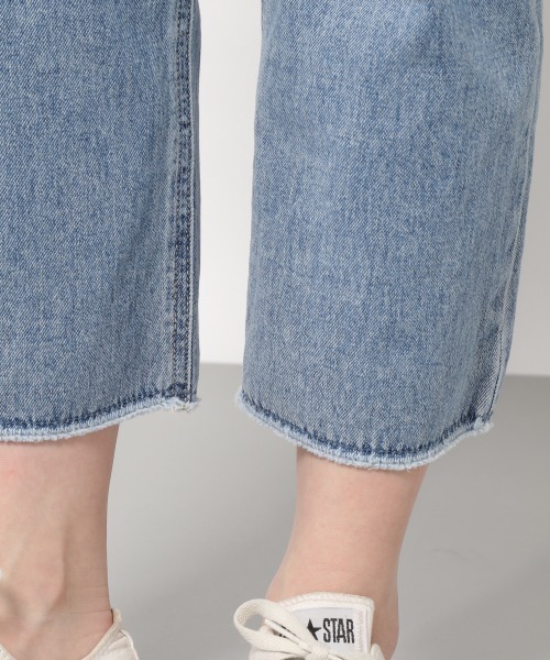 PAGEBOY(ページボーイ)の「【SOMETHING × PAGEBOY】別注スプーンクロップ(デニムパンツ・レディース・オフホワイト/サックスブルー・25inch/26inch)」の12枚目の写真