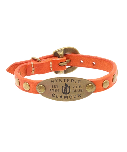 HYSTERIC GLAMOUR(ヒステリックグラマー)の「DOGTAGプレート ブレスレット(ブレスレット・メンズ・ベージュ/オレンジ/ネイビー/ブラック・FREE)」の4枚目の写真