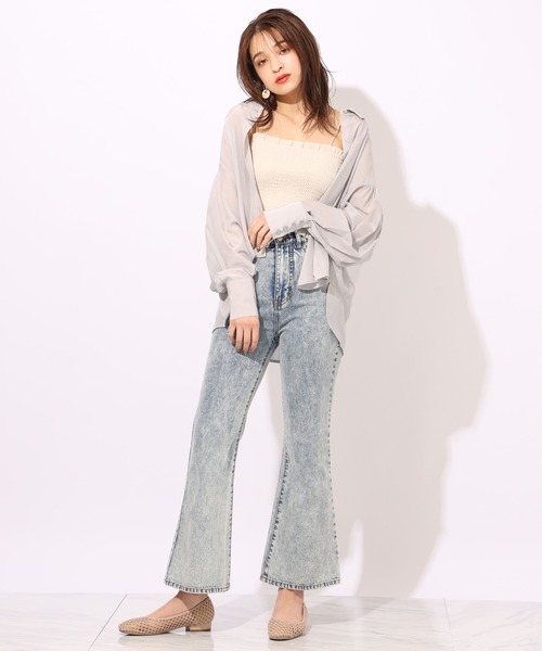 one after another NICE CLAUP(ワンアフターアナザーナイスクラップ)の「ビスチェセットシフォンパーカー(アンサンブル・レディース・アイボリー/ミント/モカ・FREE)」の13枚目の写真