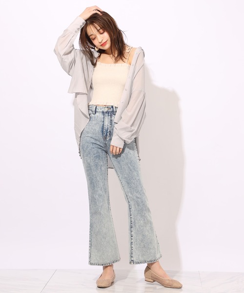 one after another NICE CLAUP(ワンアフターアナザーナイスクラップ)の「ビスチェセットシフォンパーカー(アンサンブル・レディース・アイボリー/ミント/モカ・FREE)」の14枚目の写真