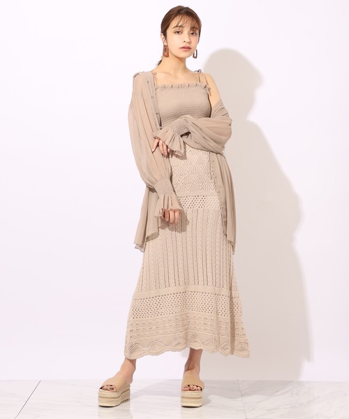 one after another NICE CLAUP(ワンアフターアナザーナイスクラップ)の「ビスチェセットシフォンパーカー(アンサンブル・レディース・アイボリー/ミント/モカ・FREE)」の19枚目の写真