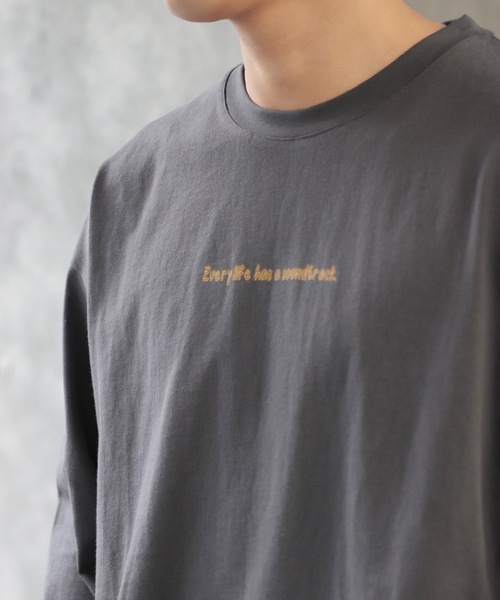 CREARE -LINO-(クレアーレリノ)の「レコードロングTEE(Tシャツ/カットソー・メンズ・グレイッシュベージュ/ブルーグレー/ホワイト/チャコール・L/M)」の21枚目の写真