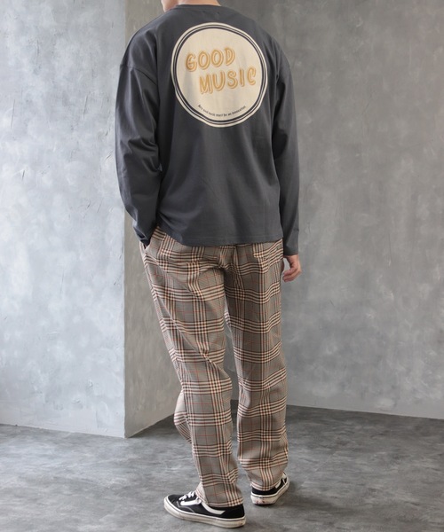 CREARE -LINO-(クレアーレリノ)の「レコードロングTEE(Tシャツ/カットソー・メンズ・グレイッシュベージュ/ブルーグレー/ホワイト/チャコール・L/M)」の13枚目の写真