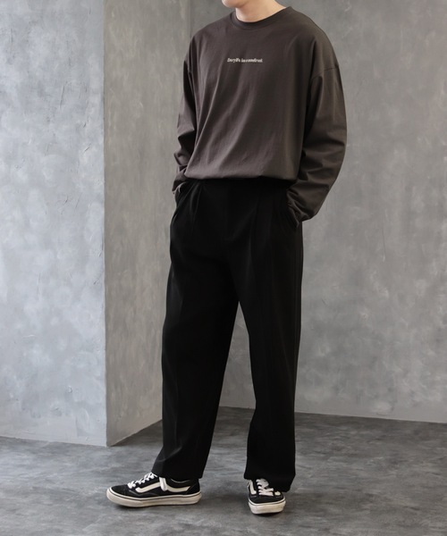 CREARE -LINO-(クレアーレリノ)の「レコードロングTEE(Tシャツ/カットソー・メンズ・グレイッシュベージュ/ブルーグレー/ホワイト/チャコール・L/M)」の22枚目の写真