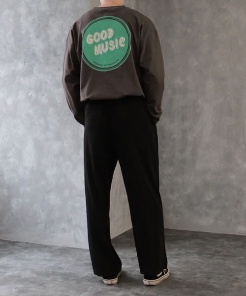 CREARE -LINO-(クレアーレリノ)の「レコードロングTEE(Tシャツ/カットソー・メンズ・グレイッシュベージュ/ブルーグレー/ホワイト/チャコール・L/M)」の19枚目の写真
