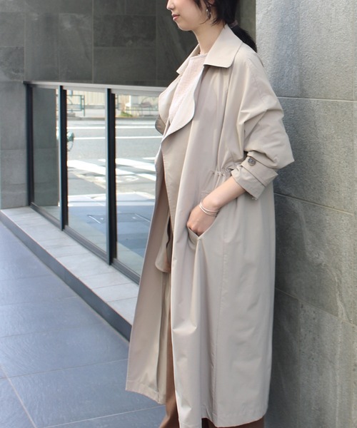 洗える M Ll 3l 4l オーバートレンチシャツコート トレンチコート Laveange ラビアンジェ のファッション通販 Zozotown