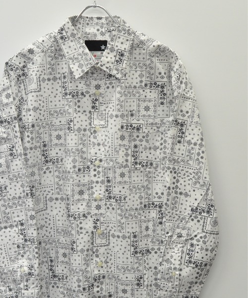 Japan 日本製 バンダナ セール トップス プリント Japan シャツ シャツ ブラウス Trap U Trap U Made 総柄 トラップユー のファッション In レギュラーカラー