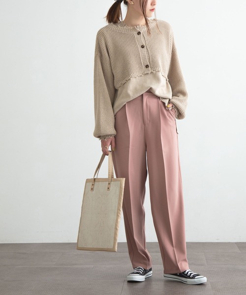 bohmal（ボマール）の「マルチウェイダメージニットカーデセット（ニット/セーター・レディース・ベージュ/コバルトブルー/ブラック・FREE）」の4枚目の写真