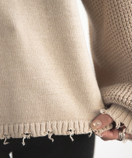 bohmal（ボマール）の「マルチウェイダメージニットカーデセット（ニット/セーター・レディース・ベージュ/コバルトブルー/ブラック・FREE）」の16枚目の写真