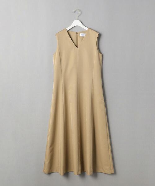 BEAUTY&YOUTH ツイルVネックAラインワンピース BEAUTY&YOUTH UNITED ARROWS（ビューティーアンドユース