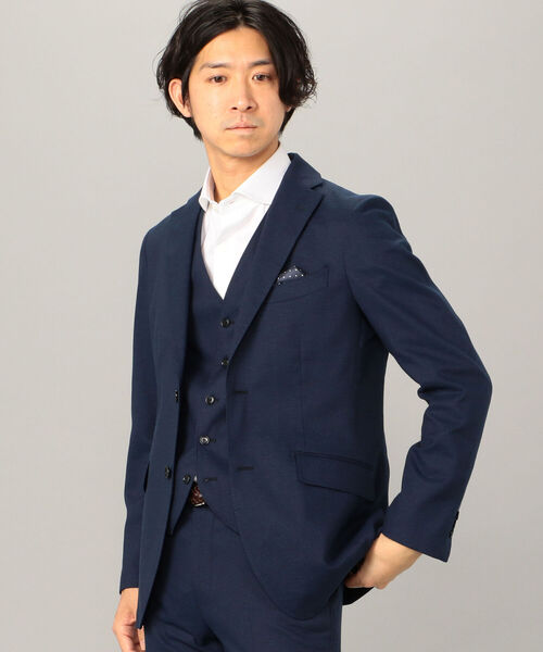 NOLLEY'S goodman(ノーリーズグッドマン)の「SOLOTEX リネンドビー セットアップ ジャケット(テーラードジャケット・メンズ・ブルー/ベージュ/ダークネイビー・S/L/M/XL)」の1枚目の写真