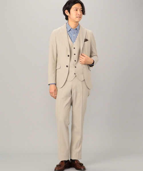 NOLLEY'S goodman(ノーリーズグッドマン)の「SOLOTEX リネンドビー セットアップ ジャケット(テーラードジャケット・メンズ・ブルー/ベージュ/ダークネイビー・S/L/M/XL)」の14枚目の写真