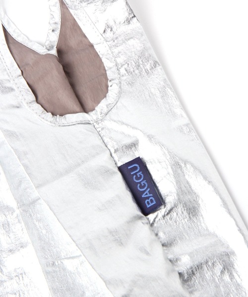 LEPSIM（レプシィム）の「【WEB限定】ＢＡＧＧＵ　ＢＡＢＹメタリック　942091（エコバッグ/サブバッグ・レディース・シルバー/ゴールド/ピンクゴールド・ONE SIZE）」の5枚目の写真