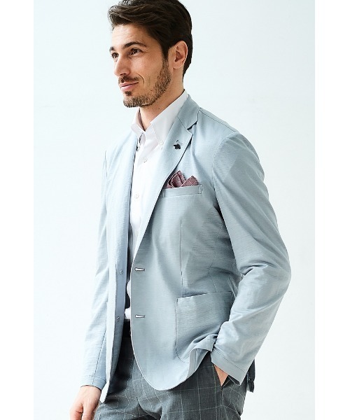 セール 新開発麻100 ジャージ素材のラグジュアリーコンフォートジャケット テーラードジャケット G Stage ジーステージ のファッション通販 Zozotown