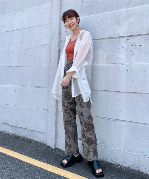 Kastane（カスタネ）の「パイピングスクエアタンク（タンクトップ・レディース・アイボリー/グリーン/オレンジ/ピンク/オフホワイト・FREE）」の10枚目の写真