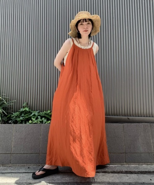 Kastane（カスタネ）の「パイピングスクエアタンク（タンクトップ・レディース・アイボリー/グリーン/オレンジ/ピンク/オフホワイト・FREE）」の8枚目の写真