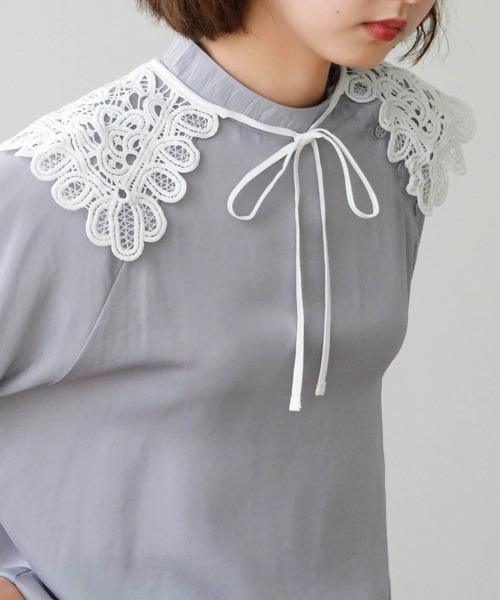 Mayree（メイリー）の「【Mayree】レースフリル付け襟（付け襟・レディース・オフホワイト・FREE）」の5枚目の写真