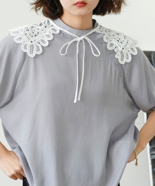 Mayree（メイリー）の「【Mayree】レースフリル付け襟（付け襟・レディース・オフホワイト・FREE）」の3枚目の写真
