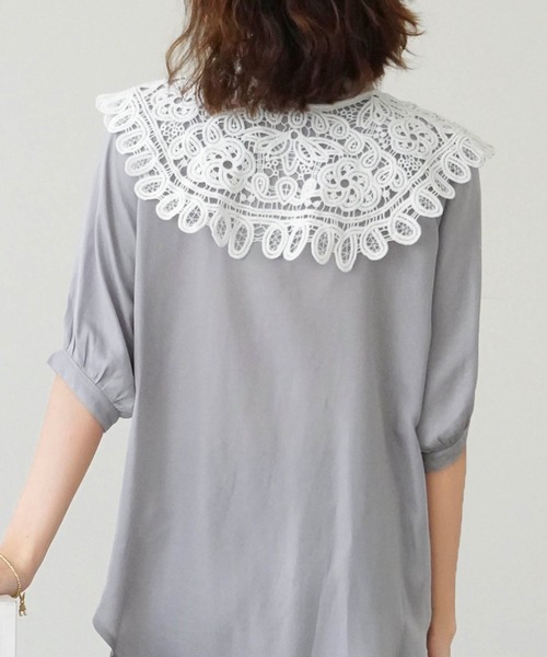 Mayree（メイリー）の「【Mayree】レースフリル付け襟（付け襟・レディース・オフホワイト・FREE）」の4枚目の写真